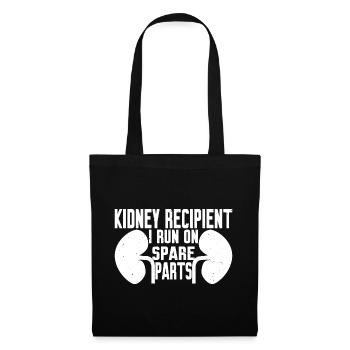 Kidney Recipient, I Run On Spare Parts 8 - Tote Bag - black - Front