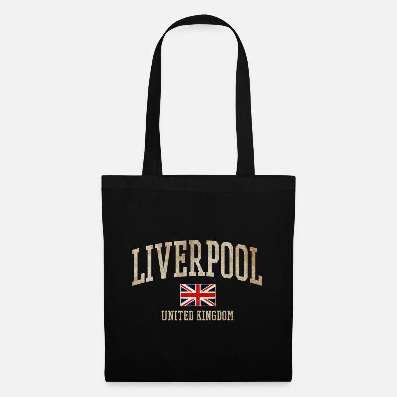 Liverpool UK Vintage Emblem Tee - Stoffbeutel - Schwarz
