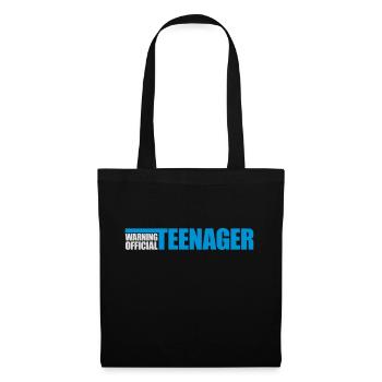 avertissement citation officielle d’adolescent - Sac en tissu - noir - Devant
