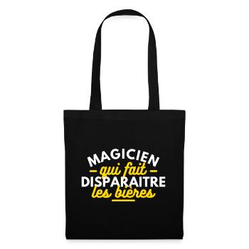 Magicien qui fait disparaitre les bières - Sac en tissu - noir - Devant