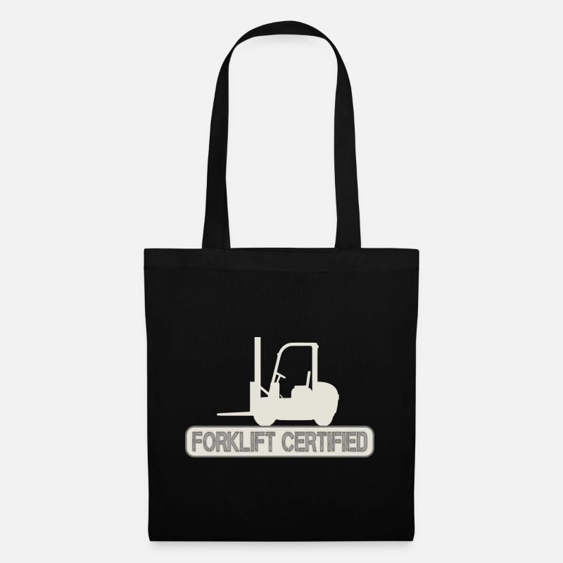 Forklift Certified Gabelstapler Spruch Geschenk - Stoffbeutel - Schwarz