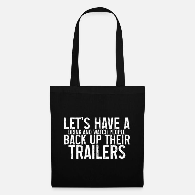 Let's Watch People Back Up Their Trailers - Stoffbeutel - Schwarz
