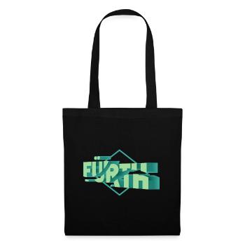 Fürth Deutschland Stadt 3D Schrift Skyline - Stoffbeutel - Schwarz - Vorne