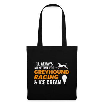 Greyhound Racing Ice Cream Dog Pet Race Animal - Tote Bag - black - Front
