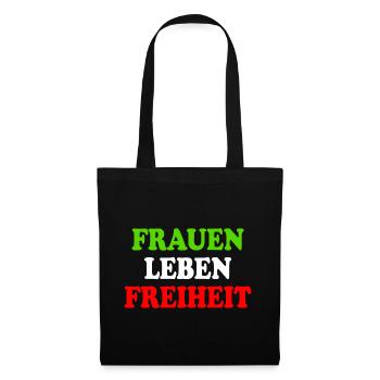 Frauen leben freiheit - Stoffbeutel - Schwarz - Vorne