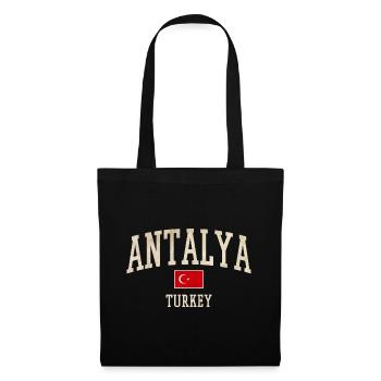 Antalya Turkey Vintage Flag Design - Tote Bag - black - Front