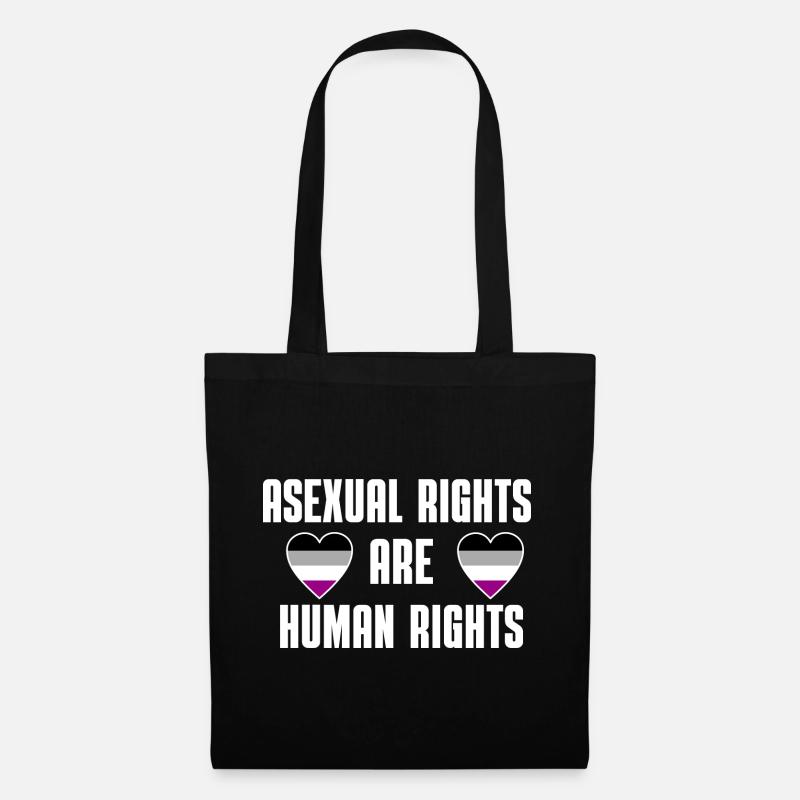 Asexuell Herz Queer Ace Pride Month Geschenk LGBT - Stoffbeutel - Schwarz