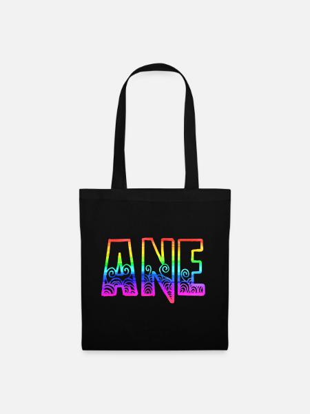ane rs regenbogen - Stoffbeutel - Schwarz