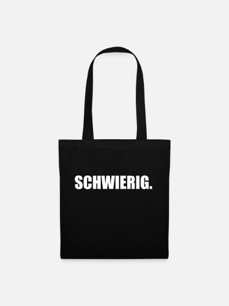 schwierig - Stoffbeutel - Schwarz
