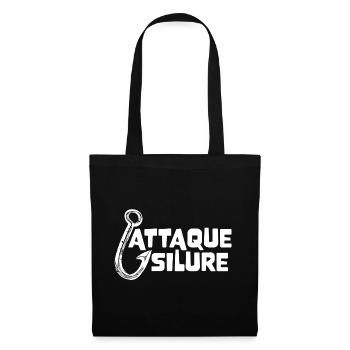 Clan Silure Wear - Design Attaque Silure white - Tote Bag - black - Front
