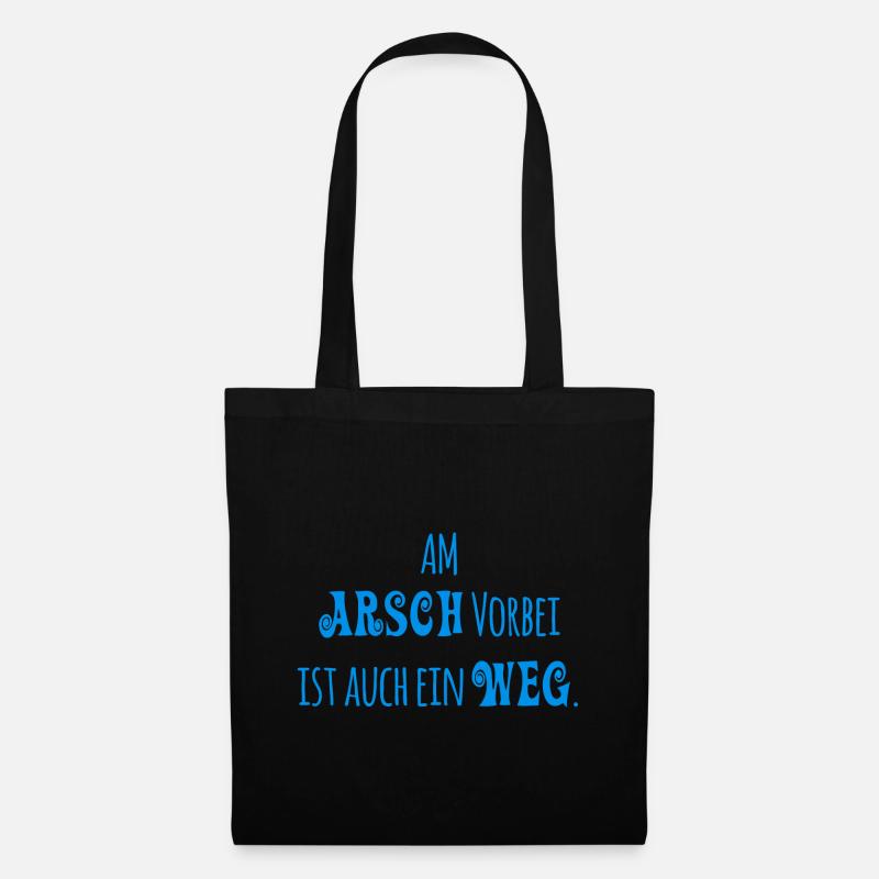 Am Arsch vorbei - Stoffbeutel - Schwarz