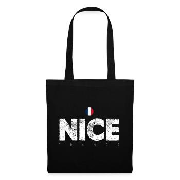 Nice France Distressed Letters - Tote Bag - black - Front