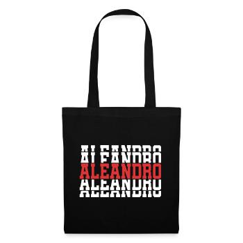 t-shirt Aleandro t-shirt gift stacked text - Tote Bag - black - Front