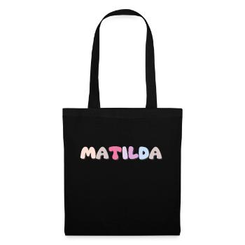 Name - Matilda - Stoffbeutel - Schwarz - Vorne