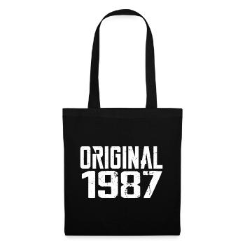 1987 Vintage Cadeau Anniversaire Rétro Cadeau 1987 - Sac en tissu - noir - Devant
