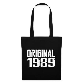 1989 Vintage Cadeau Anniversaire Rétro Cadeau 1989 - Sac en tissu - noir - Devant