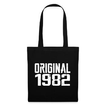 1982 Vintage Cadeau Anniversaire Rétro Cadeau 1982 - Sac en tissu - noir - Devant
