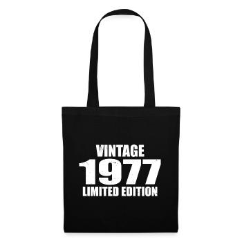 Vintage 1977 Geburtstag 1977 - Retro 1977 - Stoffbeutel - Schwarz - Vorne