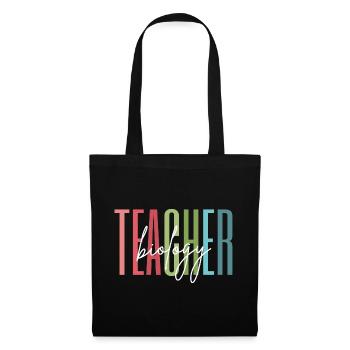 Cadeau d’école de professeur de biologie - Sac en tissu - noir - Devant