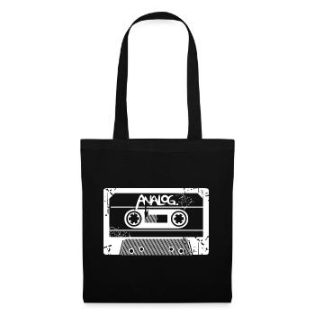 Cassette analog retro classic icon vintage - Tote Bag - black - Front
