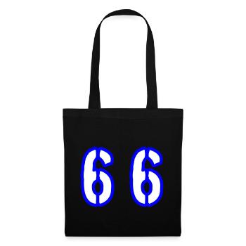 66 Symbole numérique - Sac en tissu - noir - Devant