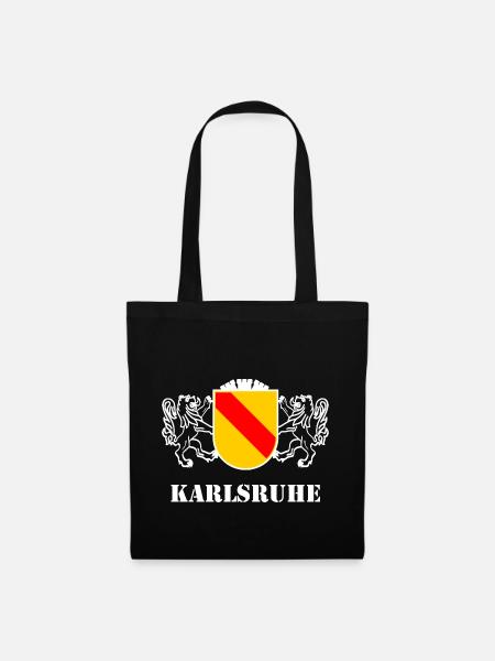 Karlsruhe in Nordbaden - Stoffbeutel - Schwarz