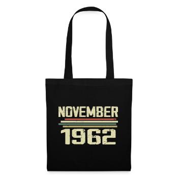 Vintage November 1962 Vintage Retro November 1962 - Tote Bag - black - Front