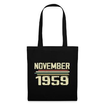 Millésime Novembre 1959 Vintage Rétro Novembre 1959 - Sac en tissu - noir - Devant