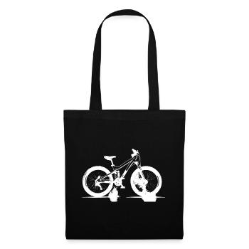 Cyclistes de VTT - Sac en tissu - noir - Devant