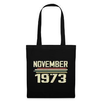 Millésime Novembre 1973 Vintage Rétro Novembre 1973 - Sac en tissu - noir - Devant