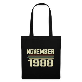 Vintage November 1988 Vintage Retro November 1988 - Tote Bag - black - Front
