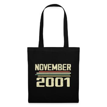 Vintage November 2001 vintage retro November 2001 - Tote Bag - black - Front