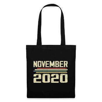 Vintage November 2020 vintage retro November 2020 - Tote Bag - black - Front