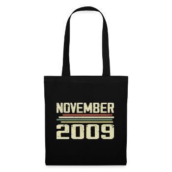 Millésime Novembre 2009 Millésime Rétro Novembre 2009 - Sac en tissu - noir - Devant