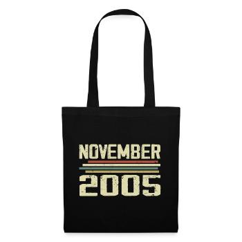Vintage November 2005 vintage retro November 2005 - Tote Bag - black - Front