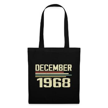 December 1968 Vintage Vintage Retro Birthday - Tote Bag - black - Front