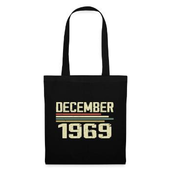 December 1969 Vintage Retro Birthday - Tote Bag - black - Front