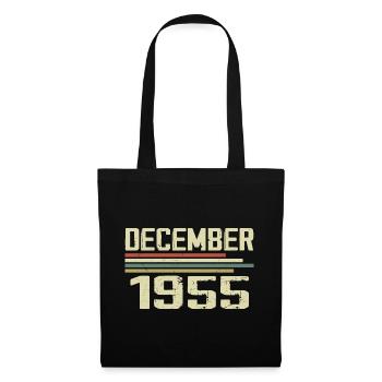 December 1955 Vintage Retro Birthday - Tote Bag - black - Front
