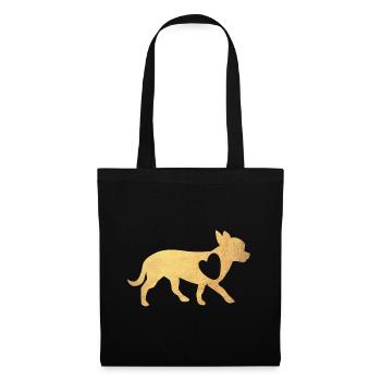 Heart Chihuahua Gold Dogs Fan Love Love Wauwau - Tote Bag - black - Front