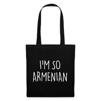 JE SUIS TELLEMENT ARMÉNIEN Arménie - Sac en tissu - noir - Devant