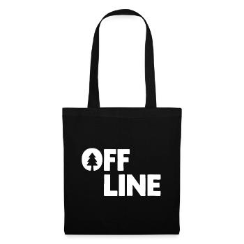 Hors ligne – Camping, Liberté, Forêt extérieure - Sac en tissu - noir - Devant