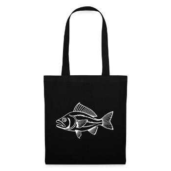 Fish Angler T-shirt Cadeau Angler - Sac en tissu - noir - Devant