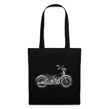 Detailed vintage motorcycle with a retro look - Tote Bag - black - Front