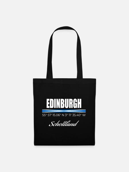 Edinburgh - Stoffbeutel - Schwarz