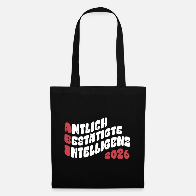 Abi 2026 - Abitur - Retro Flow Style Geschenk - Stoffbeutel - Schwarz