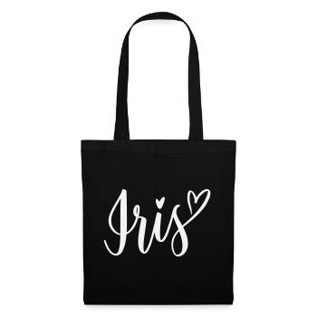 Iris Heart Lettering - Tote Bag - black - Front