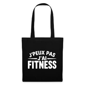 cadeau sport pour homme j'peux pas j'ai fitness - Sac en tissu - noir - Devant