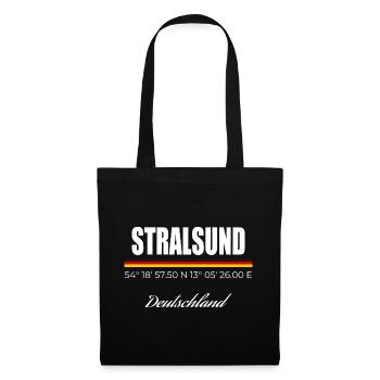 Stralsund - Stoffbeutel - Schwarz - Vorne