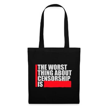 Le pire dans la censure, c’est l’ironie amusante - Sac en tissu - noir - Devant