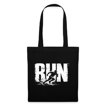 Run Shirt Running Fitness Runner Gift - Tote Bag - black - Front